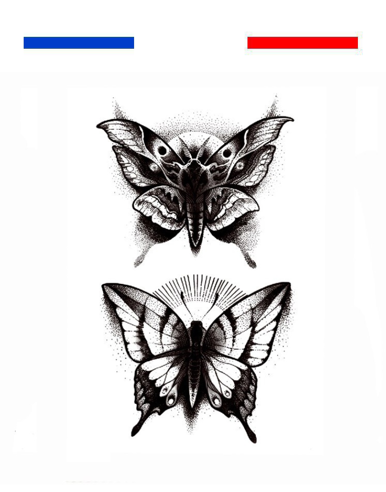 Tatouage papillon de nuit r aliste