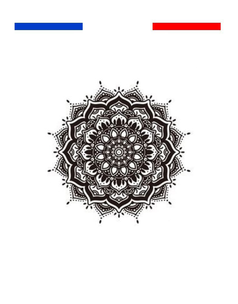 Tatouage mandala noir et blanc